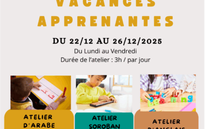 Vacances apprenantes du 22/12 au 26/12